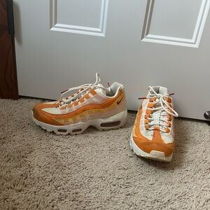 Size 5.5 Orange, pink, yellow and white Nike Air Max